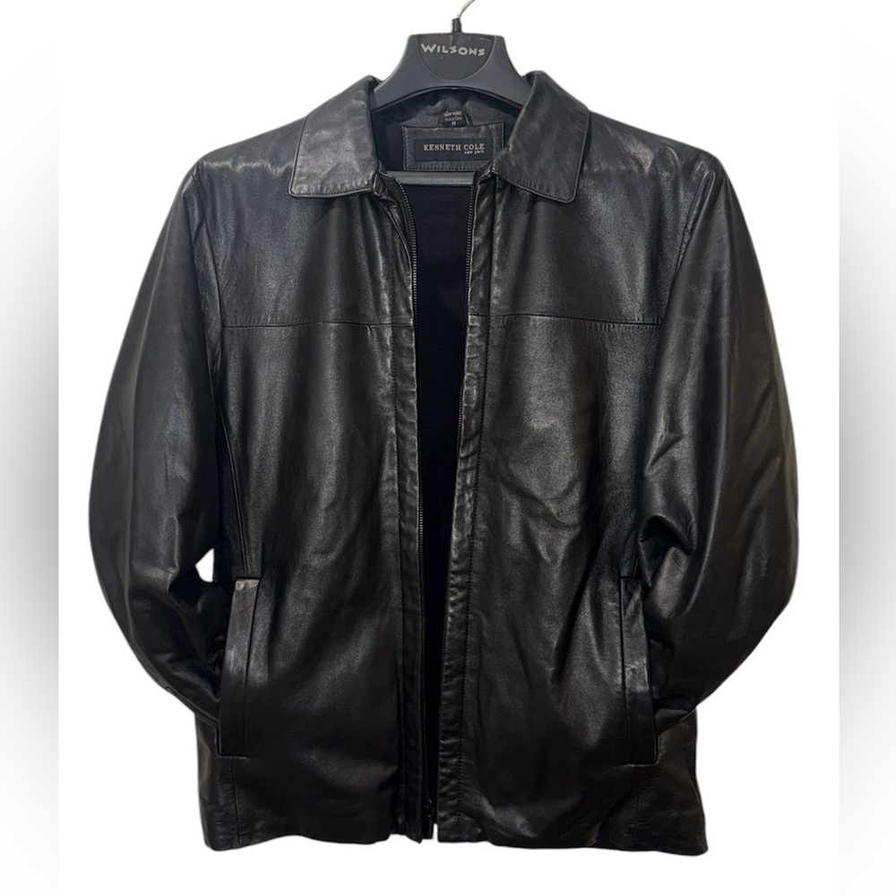Men’s Kenneth Cole New York Medium Black Leather Jacket
